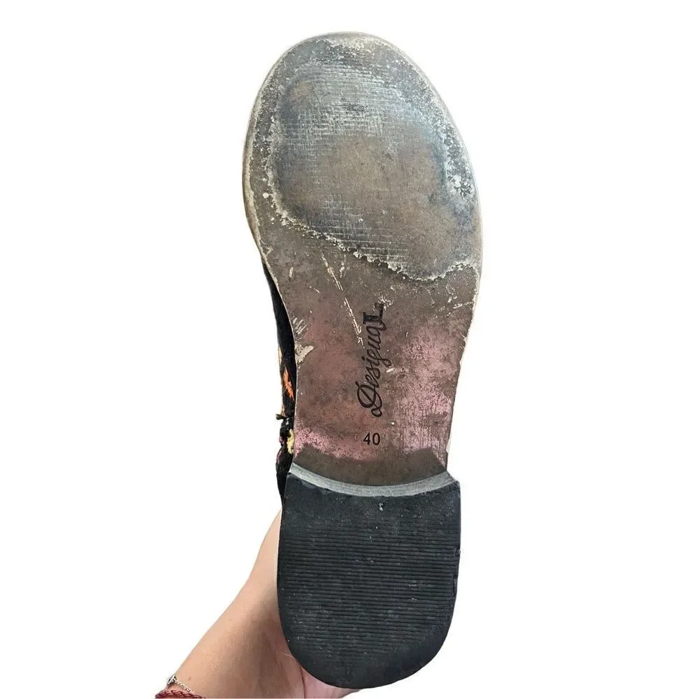Desigual boho suede ankle boots